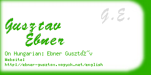 gusztav ebner business card